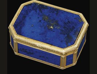 Tabatière en or de deux couleurs et lapis-lazuli par Pierre-François Drais, Paris, 1771-1772