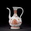 A very elegant pear shaped ewer for The Ottoman Market. Kangxi/Yongzheng (circa 1710-1730)