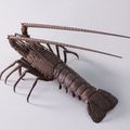 An iron articulated sculpture of a lobster, Edo period (18th-19th century), signed Kiyoharu (Myochin Kiyoharu)