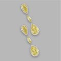Pair of fancy intense yellow diamond pendant-earrings