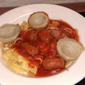 Tagliatelles de chipolatas sauce piquante 