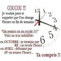 CHANGEMENT D'HEURE