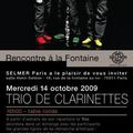 Trio de Clarinettes "Propos sur la musique" Selmer le 14 octobre 09