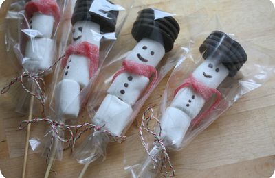 Cadeau gourmand : le bonhomme de neige marshmallow