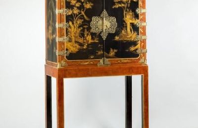 Black japanned cabinet, England, circa 1740 