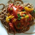 Colombo de tomates et spaghetti d'épeautre