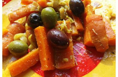 TAJINE AUX CAROTTES AUX EPICES ET AU CITRON CONFIT SANS GLUTEN SANS LAIT SANS OEUF