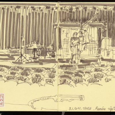 9.I. 2012. 17h20. En pleine répétition du spectacle de "Othello j'aurai ta peau"