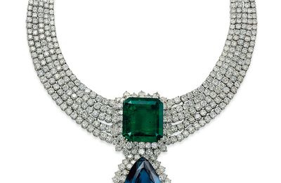 An emerald, sapphire and diamond necklace, by Jahan