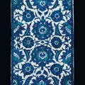 A very large iznik pottery tile, Ottoman Turkey, circa 1600