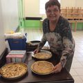 Pour son anniversaire CHRISTIANE nous a gâtés avec ses tartes.