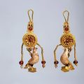 Earrings with pendants in the form of a dove. Greek, Alexandria (?). 2nd century BC