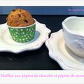 Muffins aux pépites de chocolat et pépites de sucre