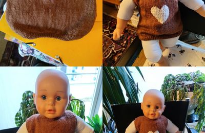 Petit pull sans manches pour Zoé 