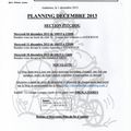 PLANNINGS DE DECEMBRE 2013