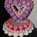 coeur romantique violet rose en bonbons 