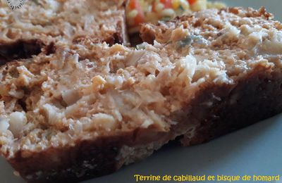 Terrine de cabillaud et bisque de homard