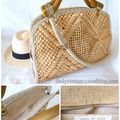 ★ Sac panier rafia vintage