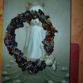 bracelet et collier perles semi précieuses ange