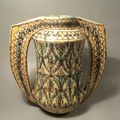 Grand Vase Deux Anses " Hadj " Céramique Tunisienne Kallal El Kédime De Verclos ca1930