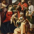 Gaudenzio Ferrari, Attributed to. Sacra Conversazione. The Holy Family with Zachary, Elisabeth and the boy John.