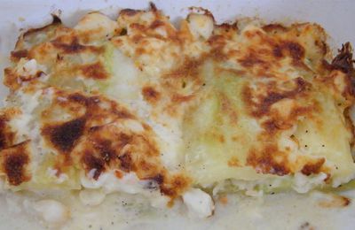 Lasagnes de courgettes au crabe