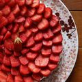 Tarte aux fraises de P. (sans cuisson mais avec un faux air de cheesecake)