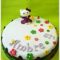 Gâteau Hello Kitty en fleur