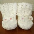 chaussons crochet petite fille 