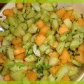 salade de concombre, melon & menthe fraiche