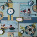 Page Stampin Up Indigo des iles, Piscine PArty et citron coco