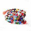 bracelet perles manchette multi rang mémoire de forme