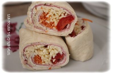 Wraps fromage carottes jambon