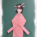 Nouveau modèle de geisha marque-pages. Modèle