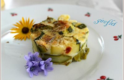 Flan asperges et courgettes lights