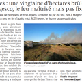 Incendie dans les Landes