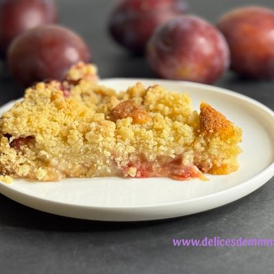 Gâteau crumble aux prunes