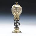 A 17th century German silver and silver-gilt cup and cover, by Gabriel Schmidt, Augsburg circa 1620