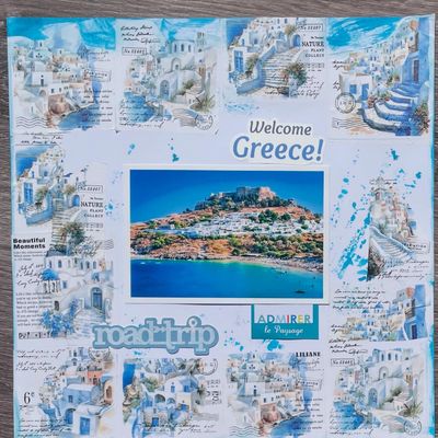 Page de scrapbooking sur la Grèce 