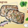 Lasagnes épinards , courgettes et cabillaud