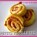 Feuilletés apéritif jambon fumé et St Moret