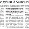 Projet de parc photovoltaïque de Saucats