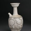 A white-glazed sgraffito-decorated ewer, Song Dynasty (960-1279)