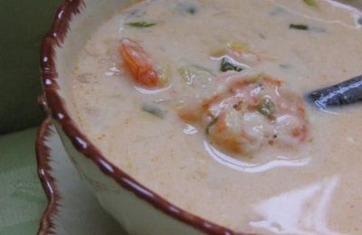 Soupe de Crevettes au lait de coco