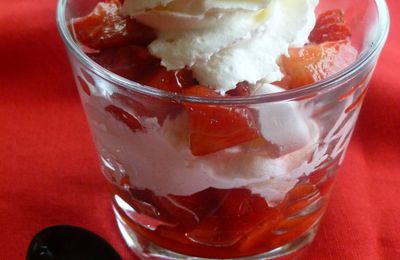 Verrine aux fraises.