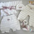 TUTO tricot bb FACILE et PREMA BOUTIQUE bebe modele layette bébé et patron a tricoter Explications brassière, bonnet, chaussons