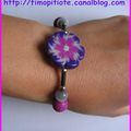 Bracelet fleur violette...