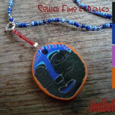 Collier visage africain