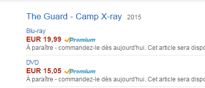 Camp X-Ray: Sortie du dvd en France