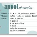 Appel de cartes : votre recette préférée